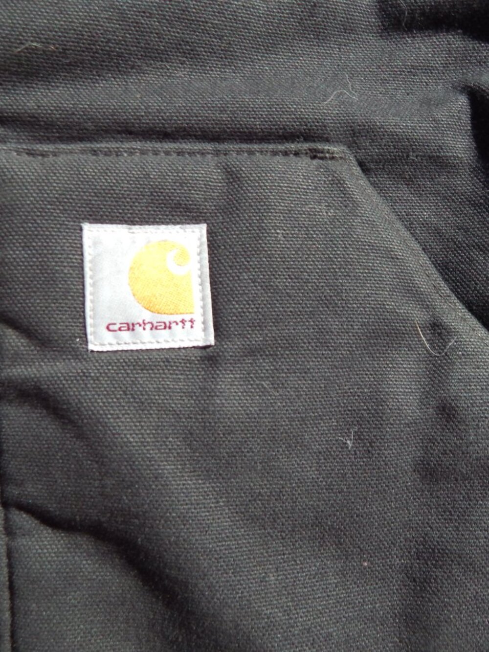 Carhartt Quilted Lined Duck Vest, Black, Relaxed Fit 0V0001-M Workwear w/Logo - Picture 2 of 6